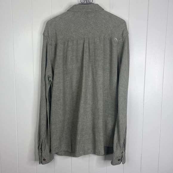 Mountain Khakis Green and White Chevron Knit with 2 Chest Pockets SZ XL - Picture 4 of 6